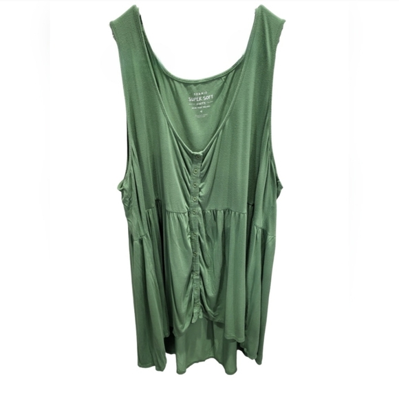 Torrid Babydoll Super Soft Button Front Tank - Picture 6 of 9